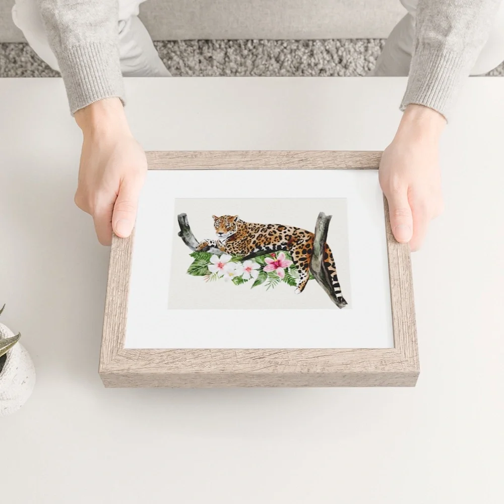 Jaguar Watercolor Illustration Wall Art Print Poster Unframed - Picture 3 of 10